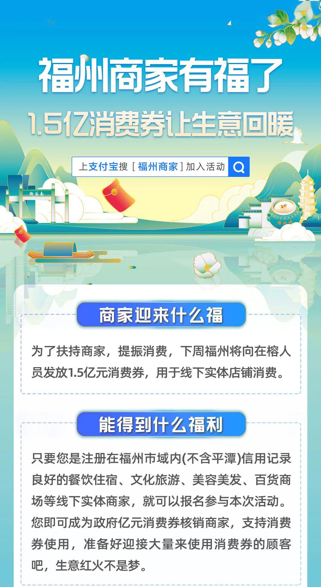 支付宝生活福利汇福州8000万元消费券23日10点开领官方认证优惠商家速
