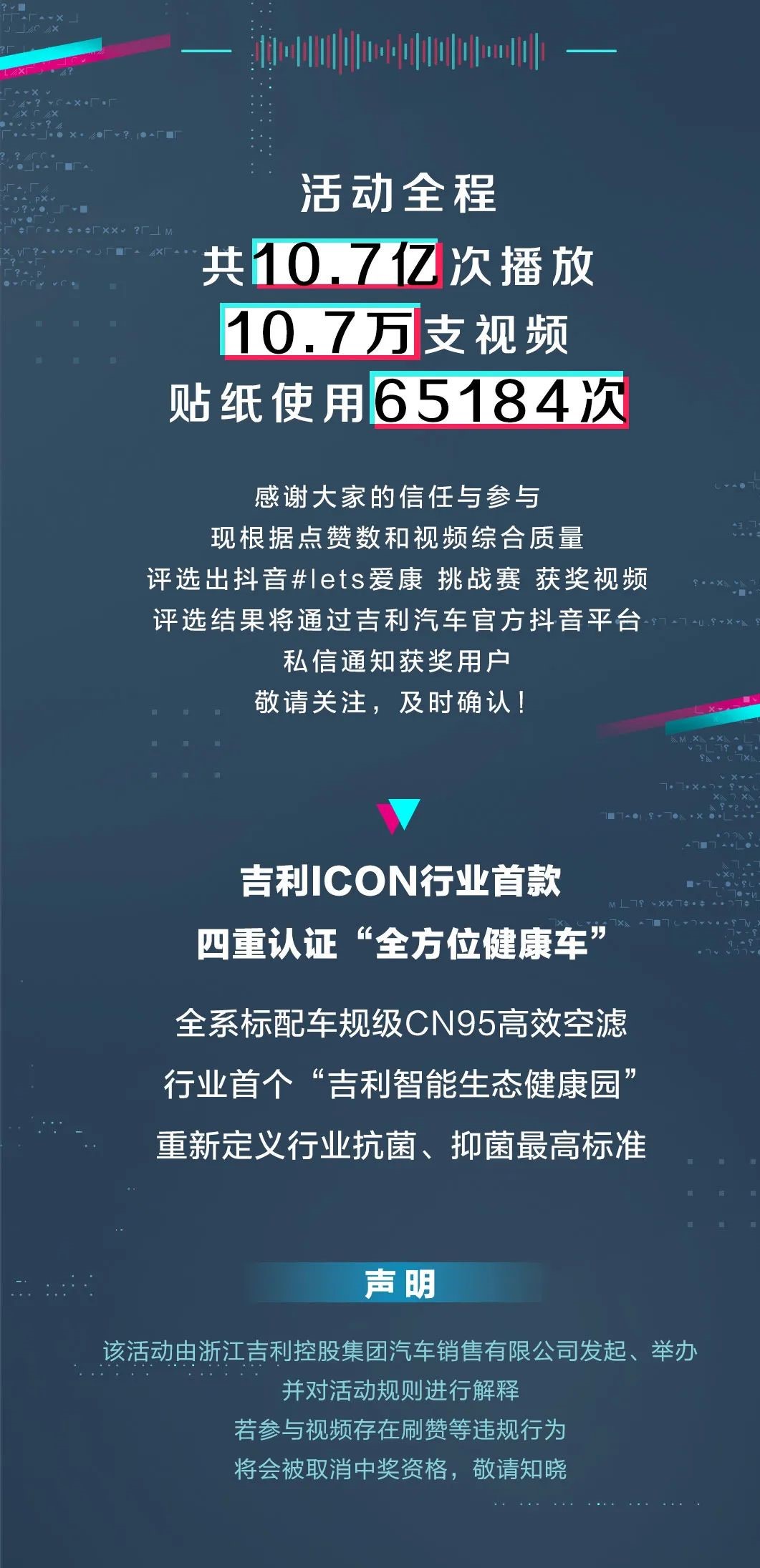 全方位健康车吉利icon 抖音#lets 爱康 挑战赛 你参与