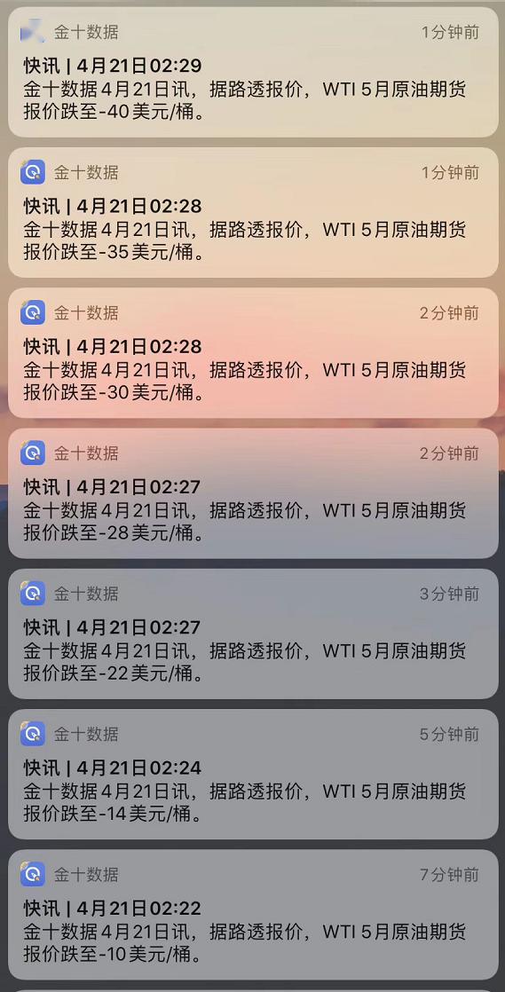 一夜狂泻，见证历史！负油价时代来了：暴跌3