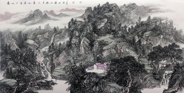 张仕森全景山水画品读_作品