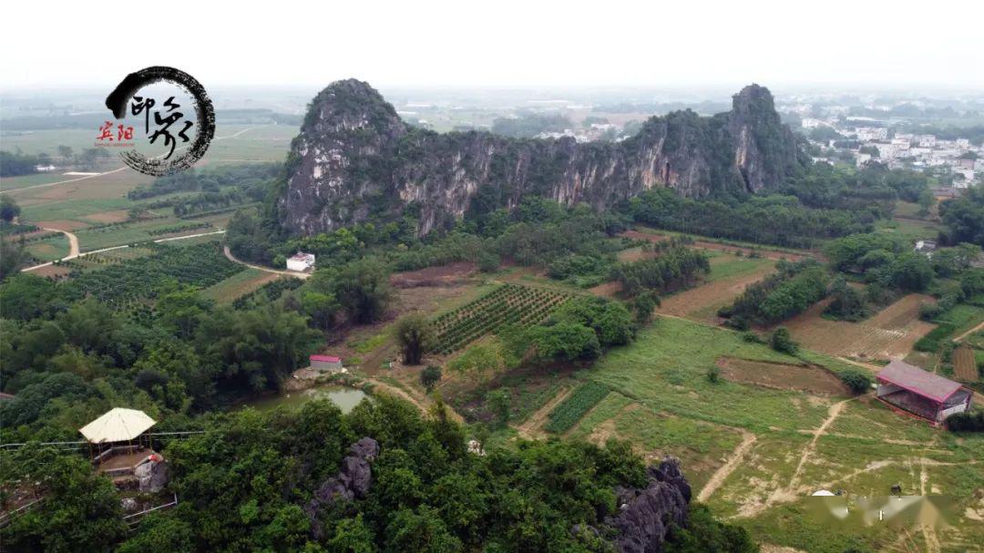 航拍宾阳壮观大桥朝霞石壁当年宾阳八景之一你去过吗