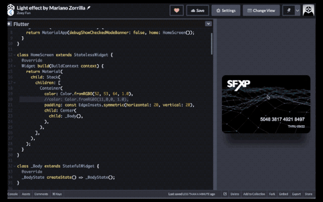 codepen现已支持flutter