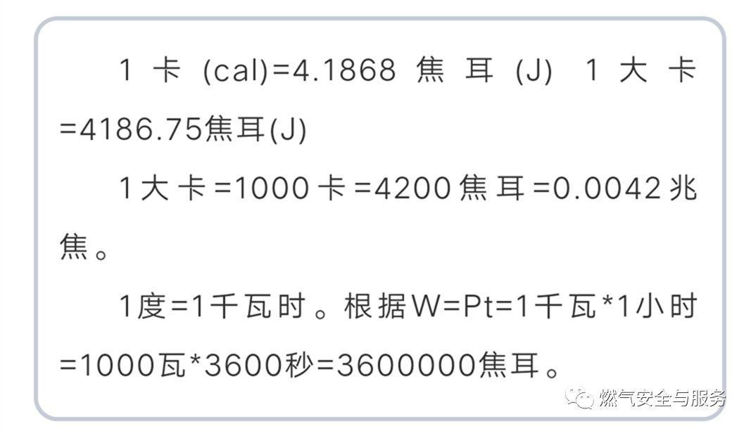 史上最为齐全的燃气热值换算资料