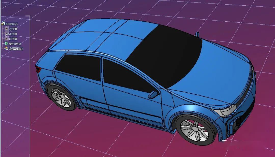 【汽车轿车】mehrsam轿车模型3d图纸 igs格式