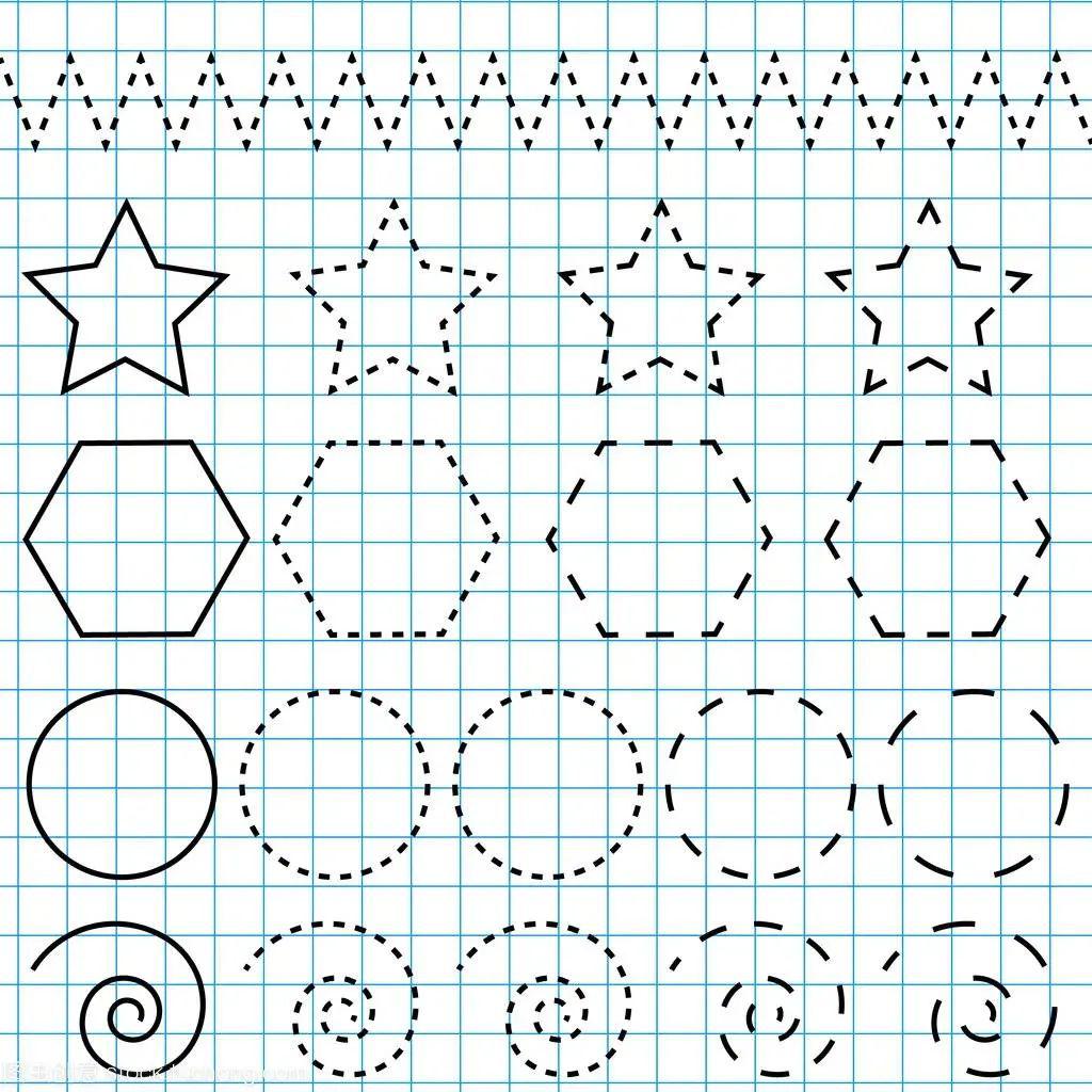 游戏《连连线》:幼儿用笔将纸上的圆点连接起来,画出流畅的线条和图案
