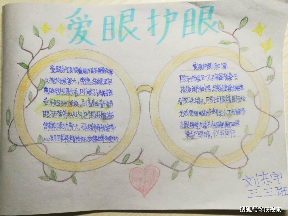 南阳市第37小学三(3)班爱眼护眼绘画作品选登