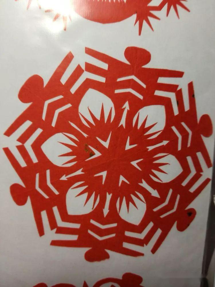 六角雪花对称字剪纸教程
