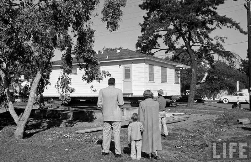 历史老照片:1950年美国私人房屋订制送货上门