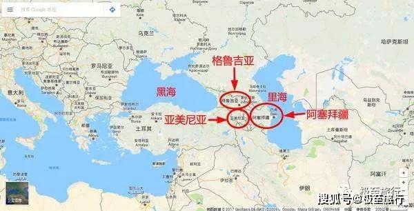 三个国家的所在地亚美尼亚,格鲁吉亚和阿塞拜疆高加索地区是