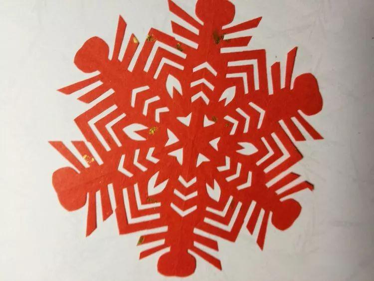 六角雪花对称字剪纸教程