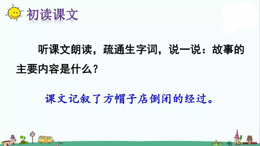 方帽子■送！统编版语文三年级下册八单元26课《方帽子店》图文解读+教学视频