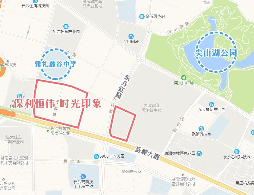 保利恒伟·时光印象城市综合体与雅礼麓谷中学仅一路之隔的坐拥尖山湖