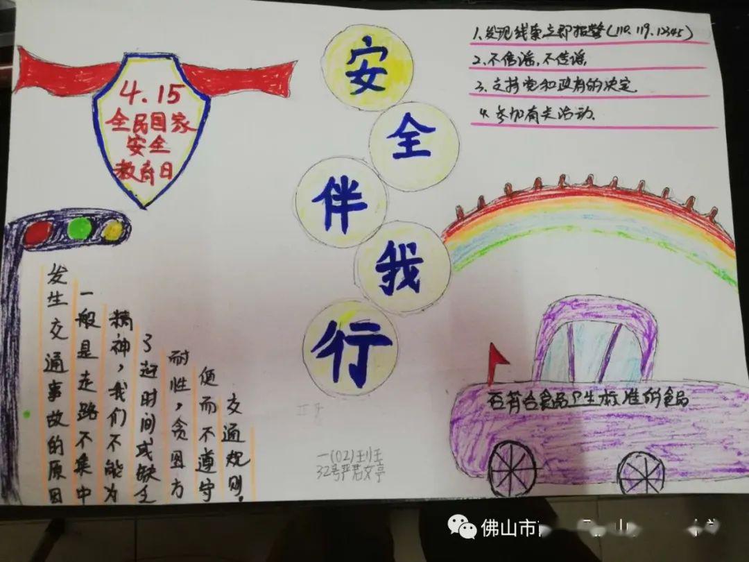 共同关注安全问题;学生们主动宣传,立即行动——制作手抄报,小视频,写