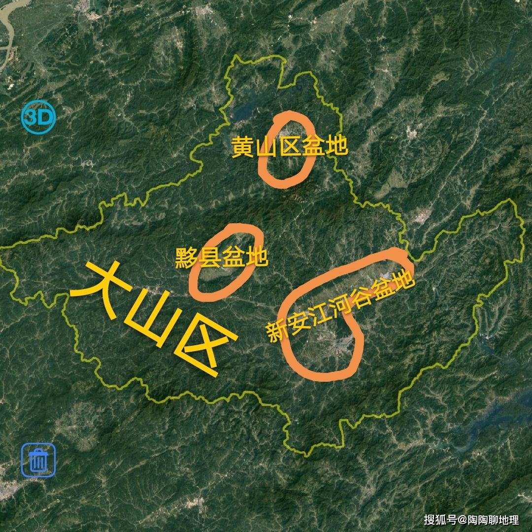 安徽省黄山市3区4县,建成区面积排名,最大是屯溪区,最小是黟县