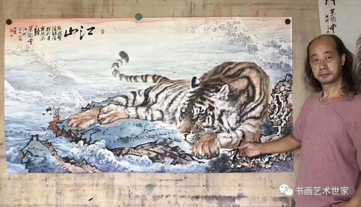 画家专栏│披襟千载大王风冯四海的虎画作品欣赏