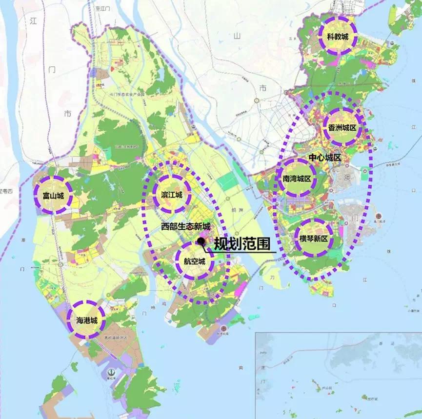 自《西部中心城区总体规划》落地以来  ,金湾航空城,斗门滨江城这两大