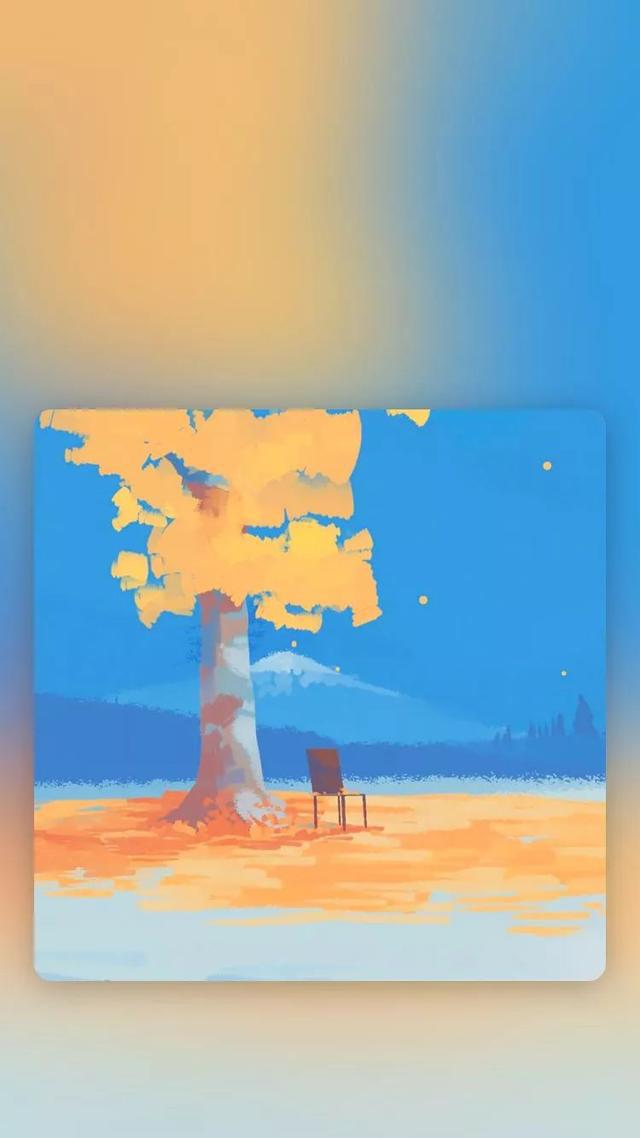 绝美蓝色系插画壁纸