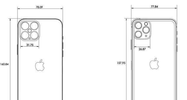 苹果iphone12手机最新渲染图扁平设计屏幕更大