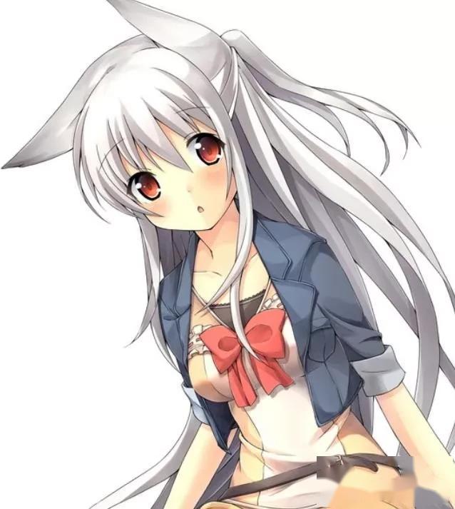 长着耳朵,冰雪聪明的白发美少女!