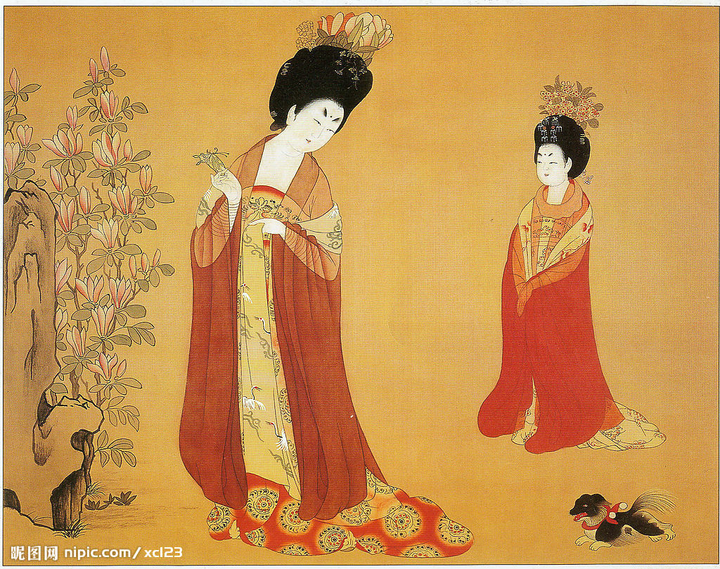 簪花仕女图紀念封1984年 File:Zhou Fang. Court Ladies Wearing Flowered Headdresses