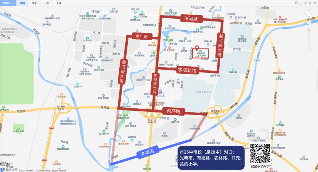 邯郸主城区市区人口及面积_邯郸市区县地图全图