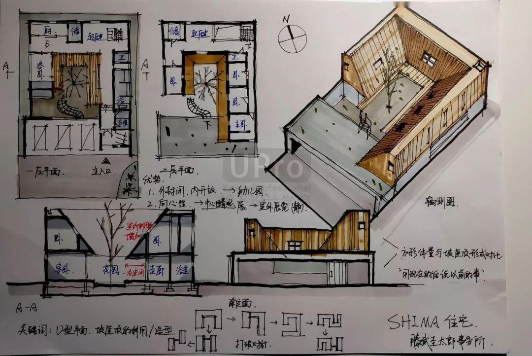 优点:线条利落,排版整齐. 建议 :注意线条和建筑本身的关系. no.