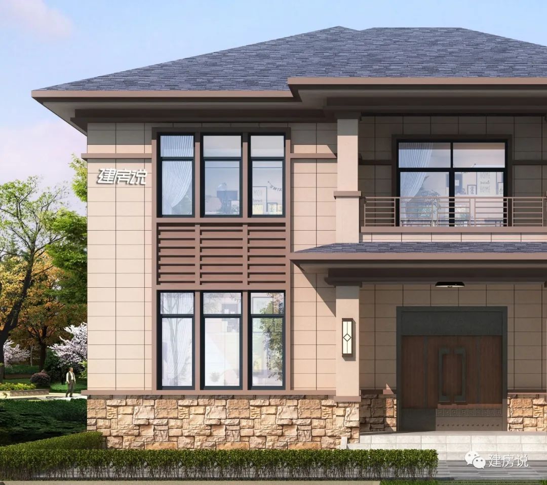 农村建房图纸:小巧精致的新中式别墅,看了都想建,建了