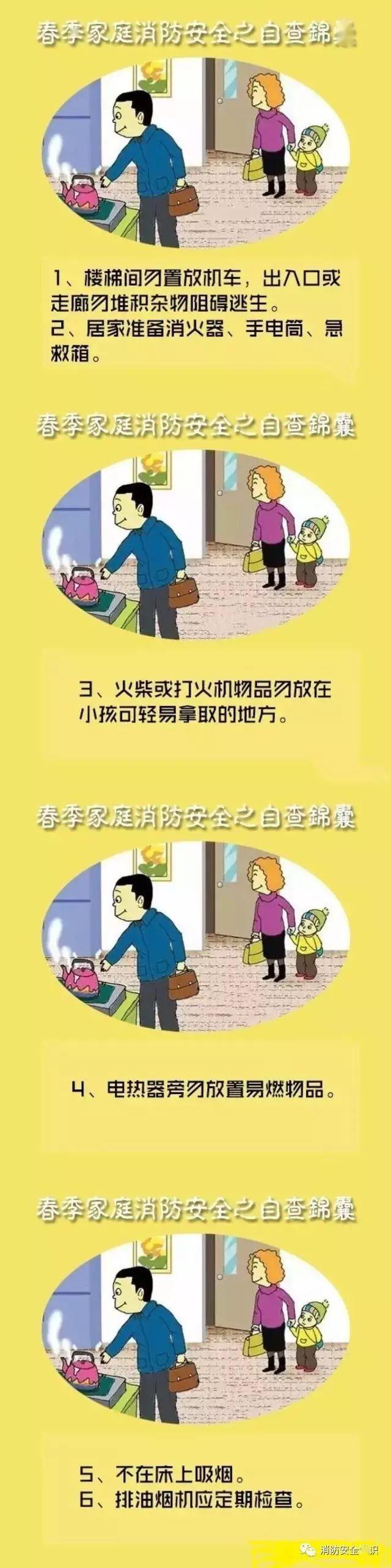 家庭消防安全自查锦囊