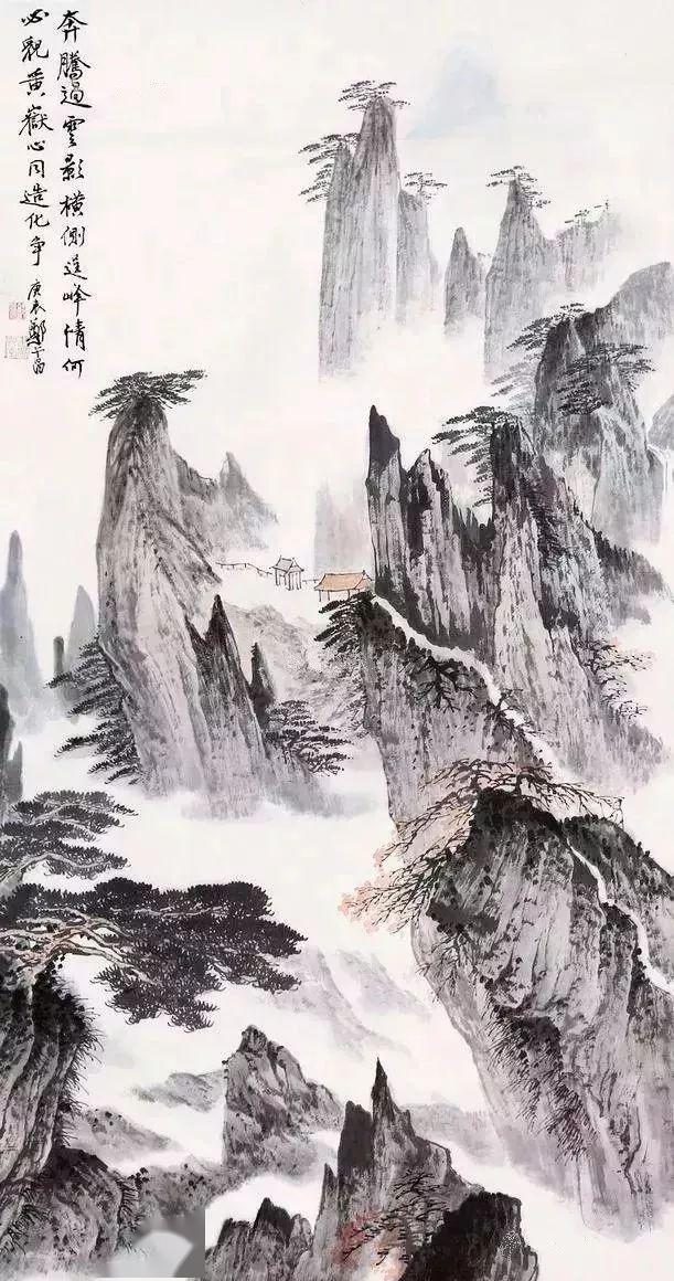 【欣赏】他的山水画,融诗,书,画于一炉,堪称"三绝"