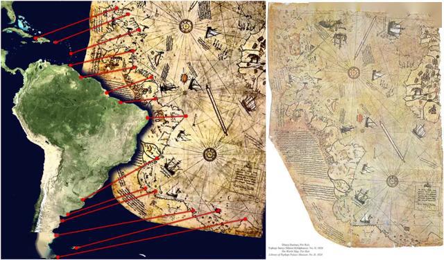 1502年的葡萄牙地图 依然有大片留白地区   皮尔-雷斯地图的所谓