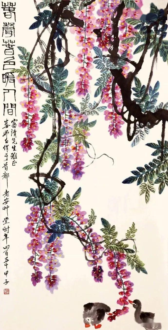 雅赏| 紫藤花开,美醉了!_国画