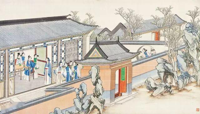 将大观园诸多景致悉数入画,一览无遗, 依次描绘出全本《红楼梦》的
