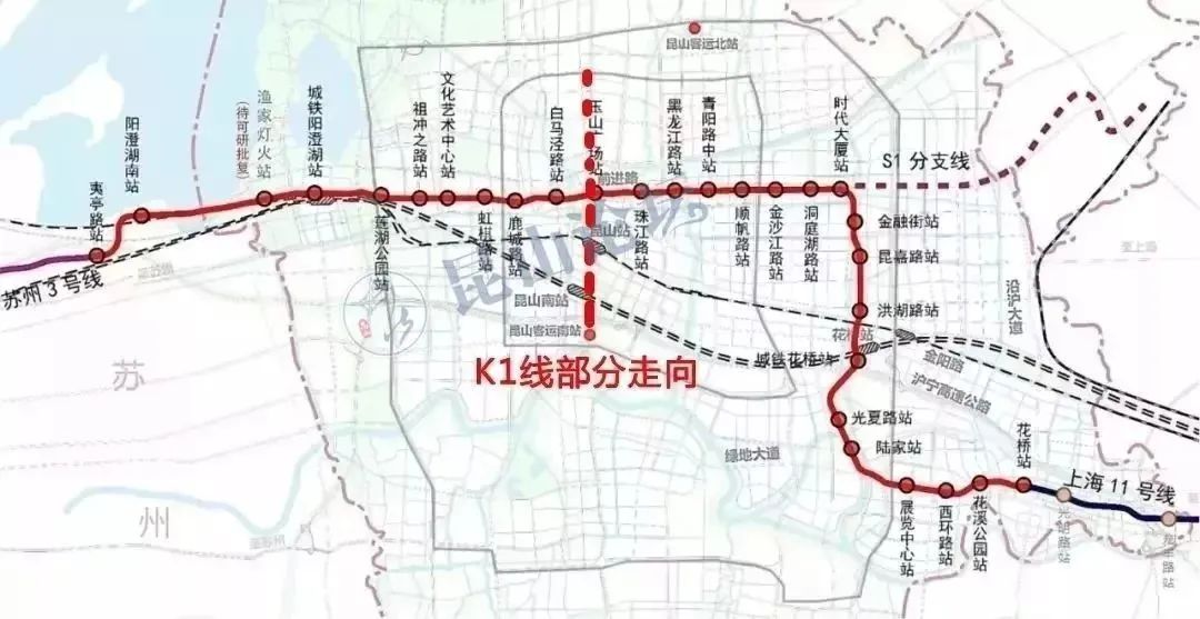 线路走向为苏州-元丰路-祖冲之路-萧林路-太仓.