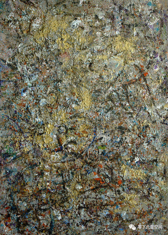28《星空》尺寸:50×70(cm)油画综合材料.年代:2014年