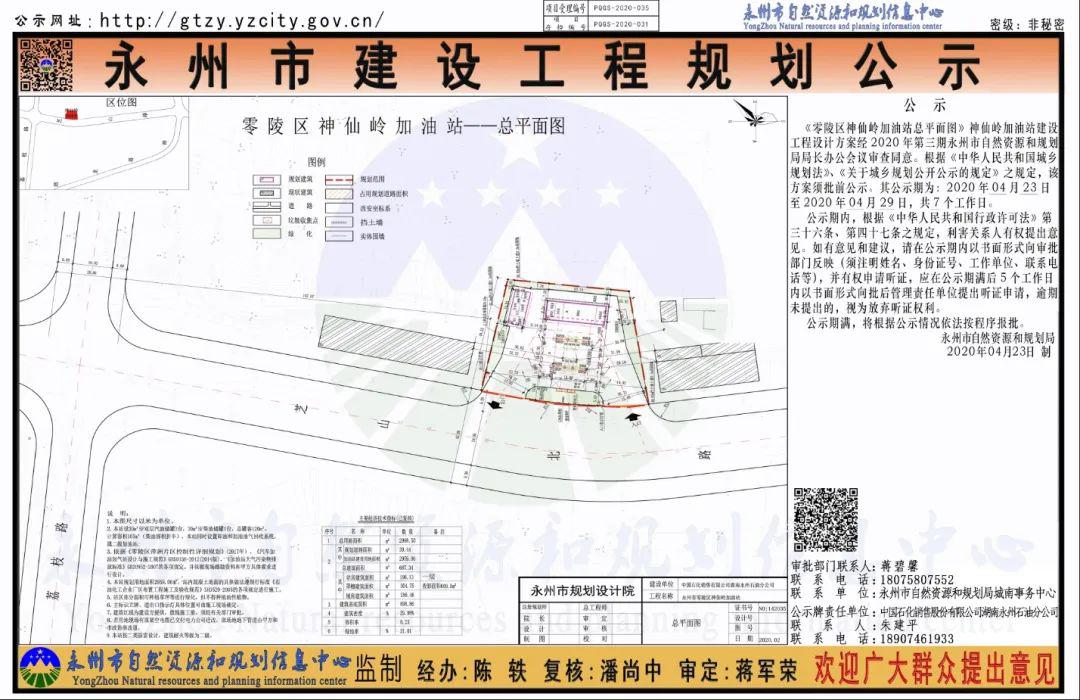 零陵区这个繁华路段将新建加油站,工程规划正在公示