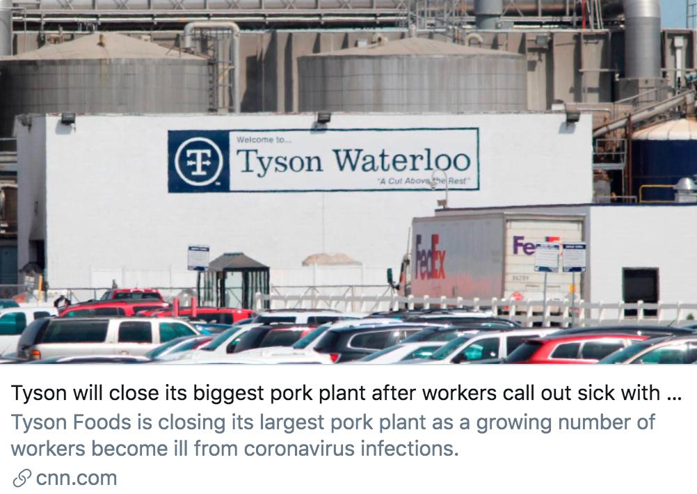 美國13家肉類加工廠因工人感染關閉，食品供應鏈面臨嚴格挑戰 國際 第4張