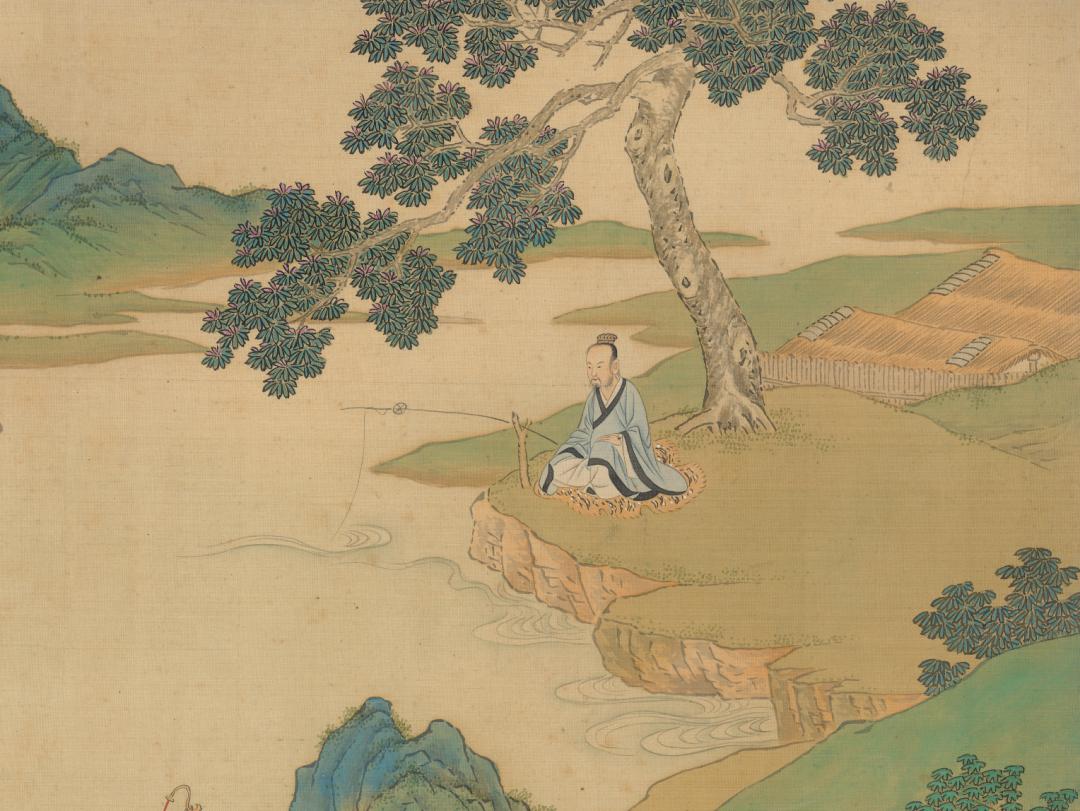来瞅瞅古人的春日垂钓高境界,真的是应了一个词:物我两忘.
