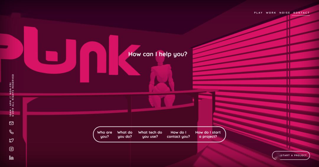 8个大胆的赛中变传奇世界网页游戏博朋克网页设计案例