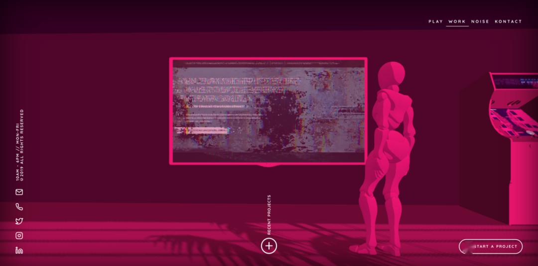 8个大胆的赛中变传奇世界网页游戏博朋克网页设计案例