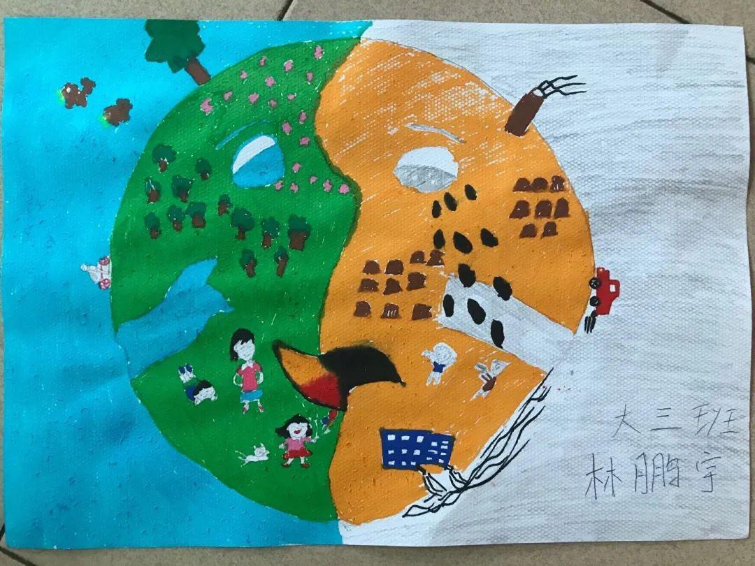 【龙江朝霞幼儿园】爱护地球,我为地球添色彩