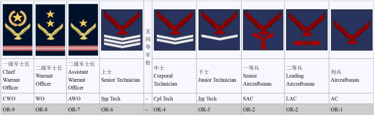 原创巴基斯坦空军军衔是怎样的设有空军元帅士兵肩章使用雄鹰图案