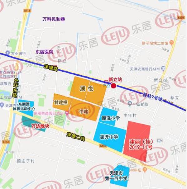 最新东丽区新立板块配套升级中建新立项目子地块规划公示