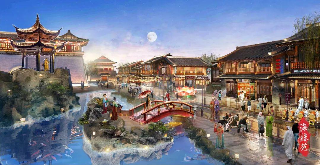 扬州古运湾文化旅游城十里长街市井连,月明桥上看神仙在古人眼中,繁华