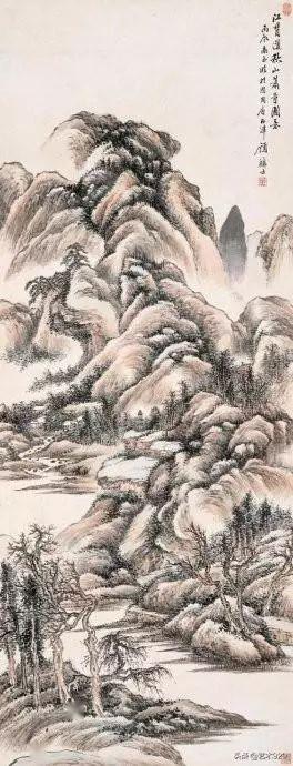 清代画家顾麟士山水画作品欣赏