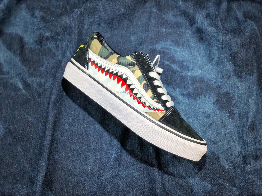 vansbape猿人将军abathingape2020万斯鲨鱼帆布鞋