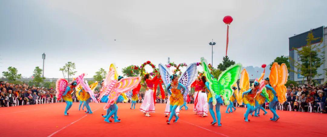 十八蝴蝶参加2019方岩庙会开幕式 拱瑞手狮参加 2019方岩庙会 开幕式