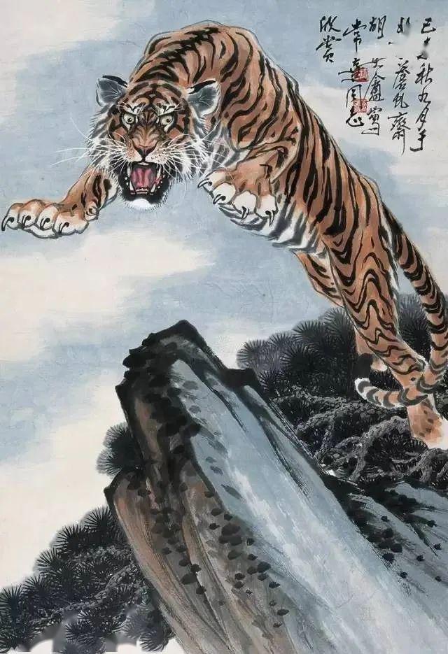 胡爽庵 | (1916-1988),别名胡剑鸣 ,近现代画虎名家.