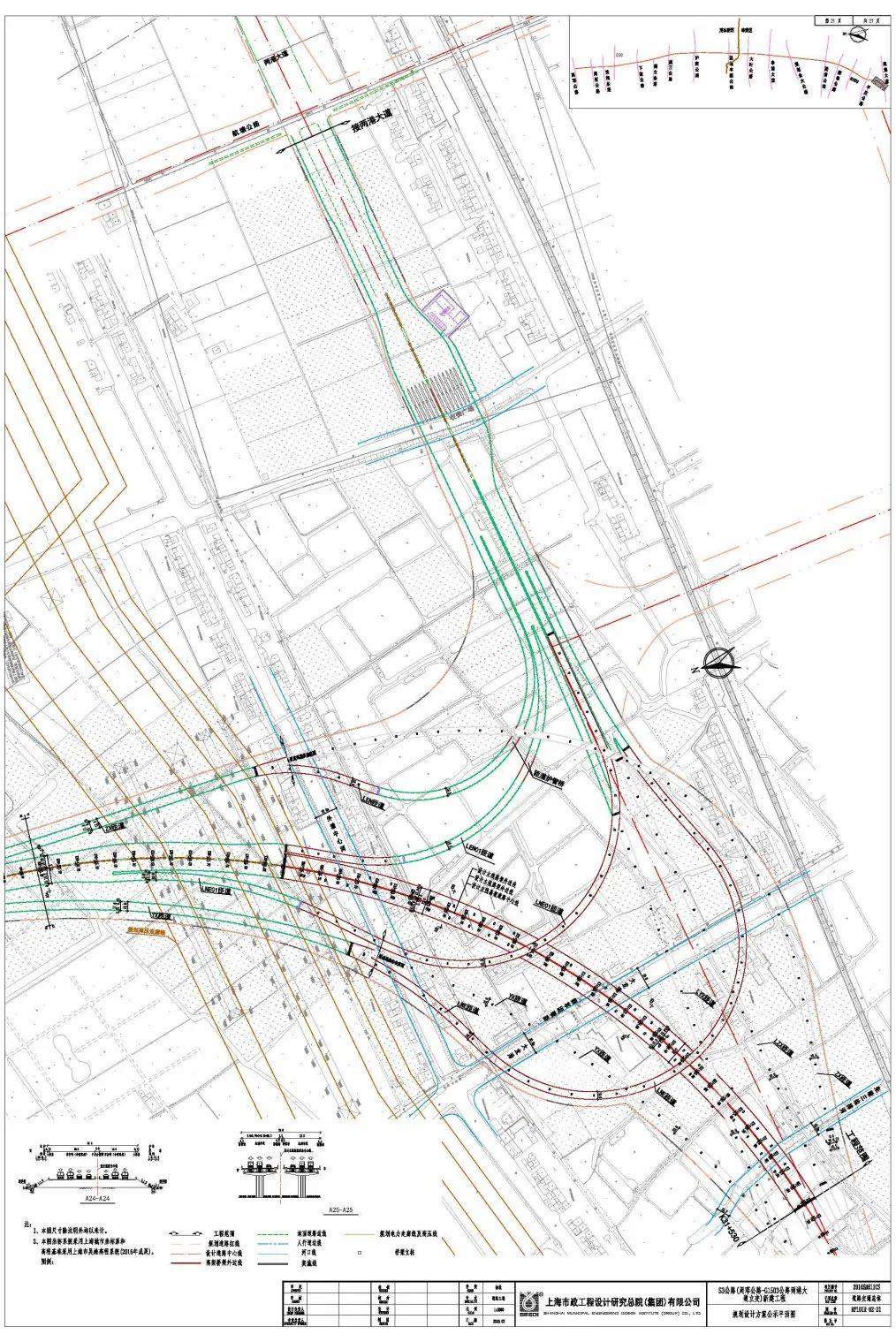 经周浦航头新场通往奉贤s3公路这两段新建工程设计方案公示中
