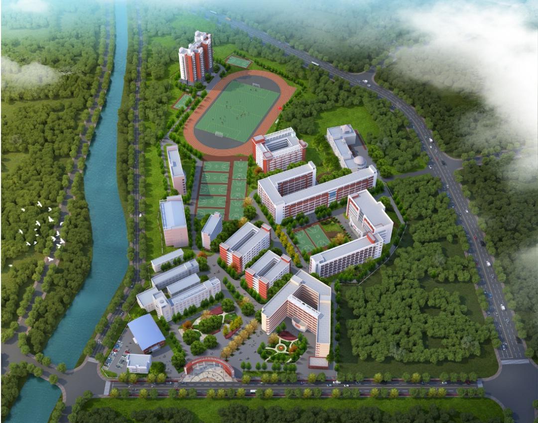 27日,小编在位于泰美镇的惠州一中博罗综合高级中学施工现场看到