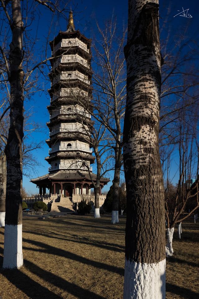 致远塔位于北宁公园中宁园的最北边是津门新建的仿古高层景观